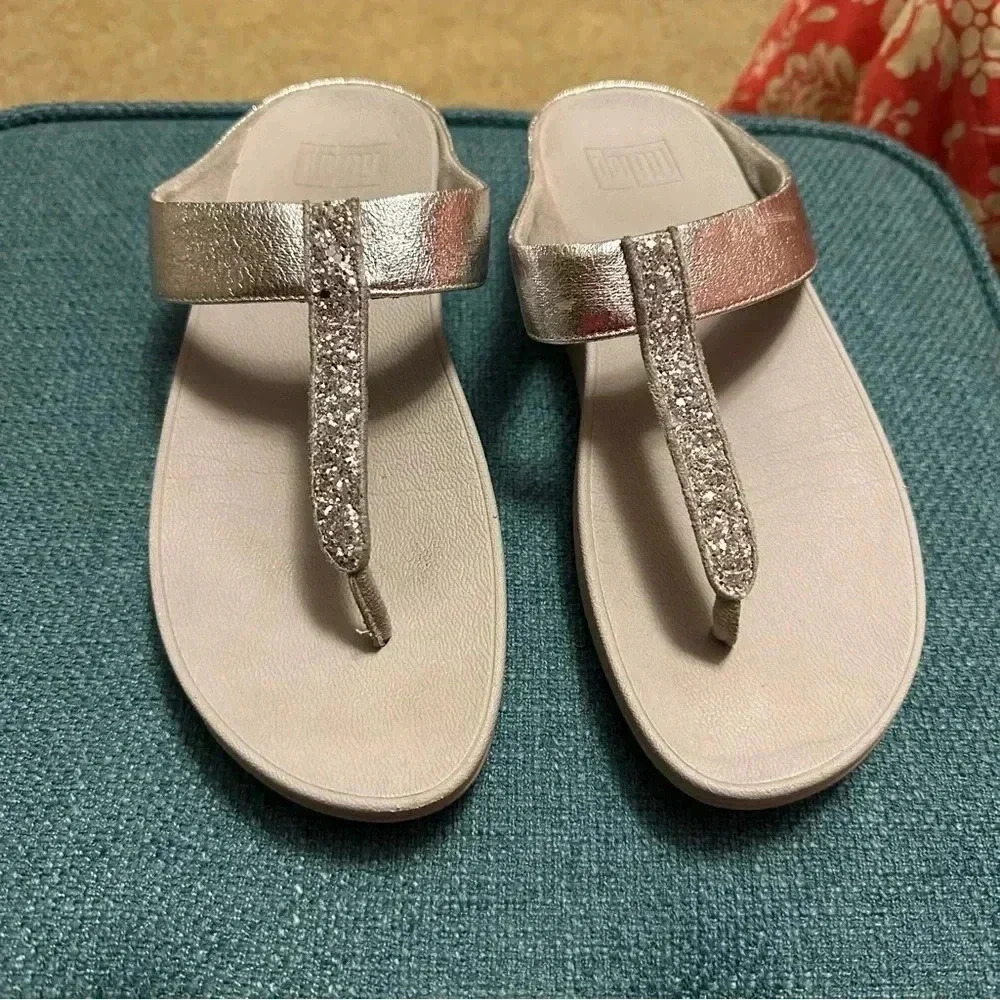 Silver FitFlop Sandals Size 10